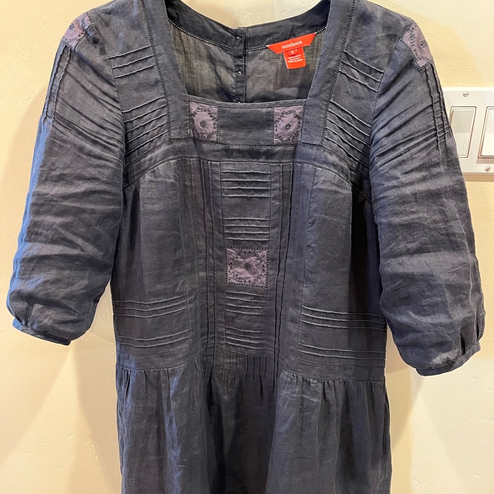 ISO ISO SUNDANCE black linen dress